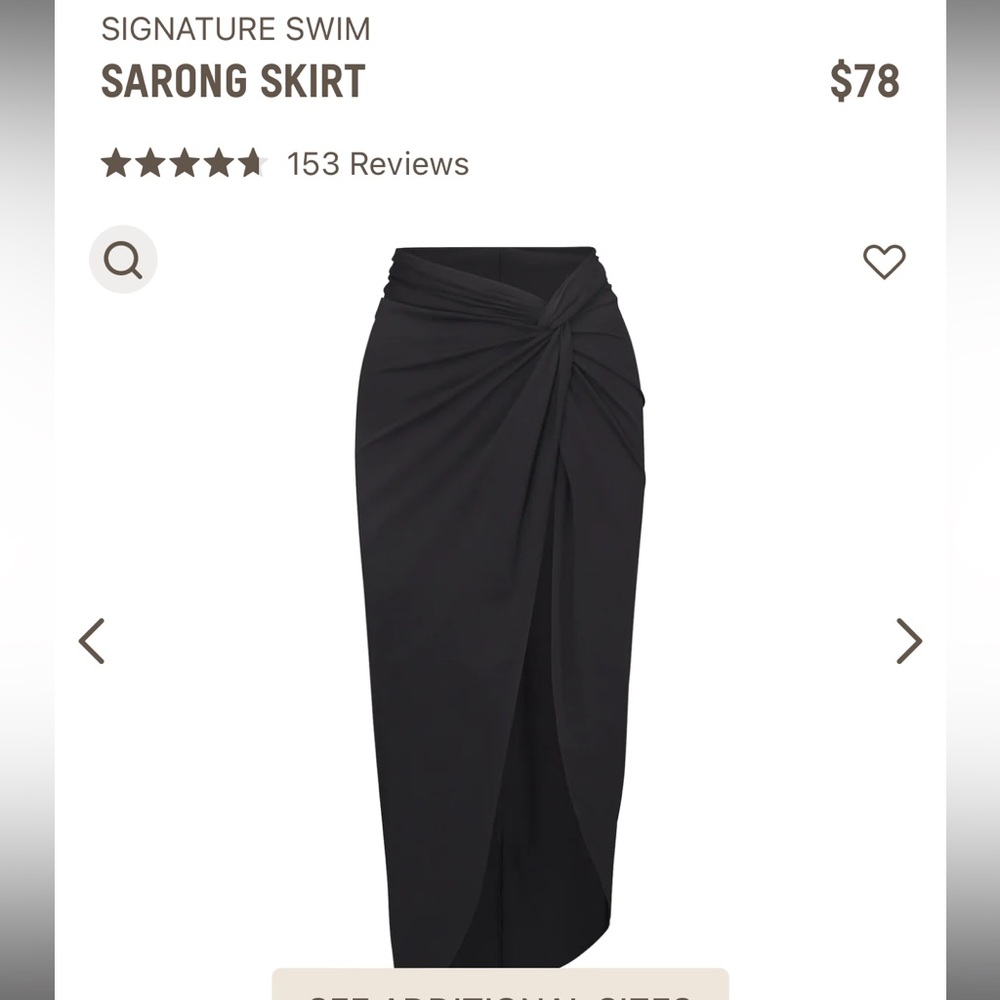 NWT SKIMS SARONG SKIRT